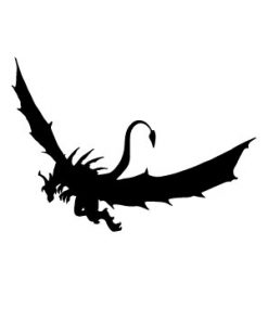 Dragon Silhouette Decal - Style 4