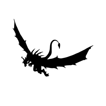 Dragon Silhouette Decal - Style 4